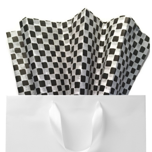 Black & White Checkerboard Tissue Paper