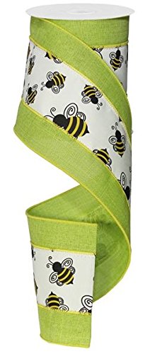 Vibrant Bumble Bee Ribbon, 4" Wide x 10 Yards