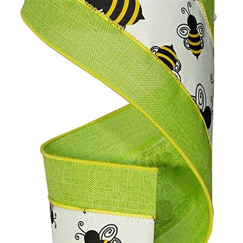 Vibrant Bumble Bee Ribbon, 4" Wide x 10 Yards