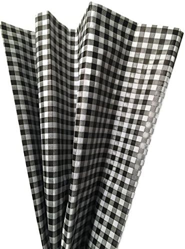 Black & White Gingham Tissue Paper