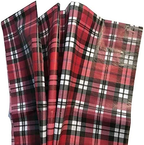 Classic Red Plaid Tissue Paper