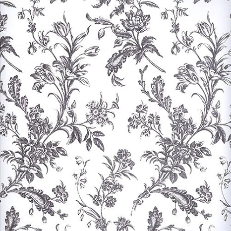 Black & White Floral Tissue Paper