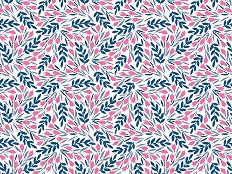 Blue & Pink Floral Tissue Paper