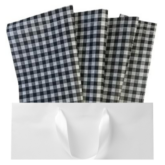 Black & White Gingham Tissue Paper