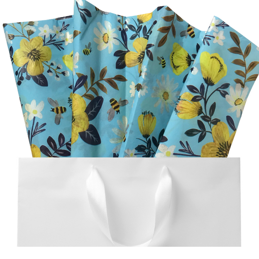 Bumble Bees and Daisies Tissue Paper