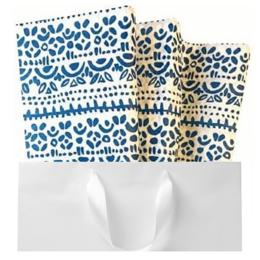 Blue & White Lace Tissue Paper