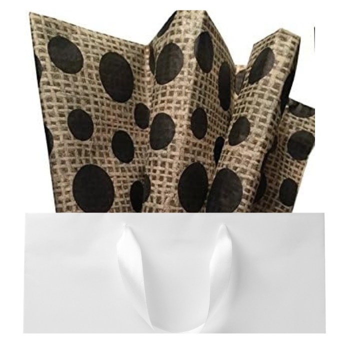 Burlap Polka Dot Tissue Paper