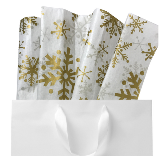 Gold Snowflake Tissue Paper