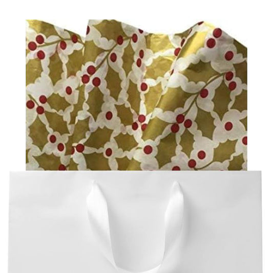 Golden Holly Tissue Paper