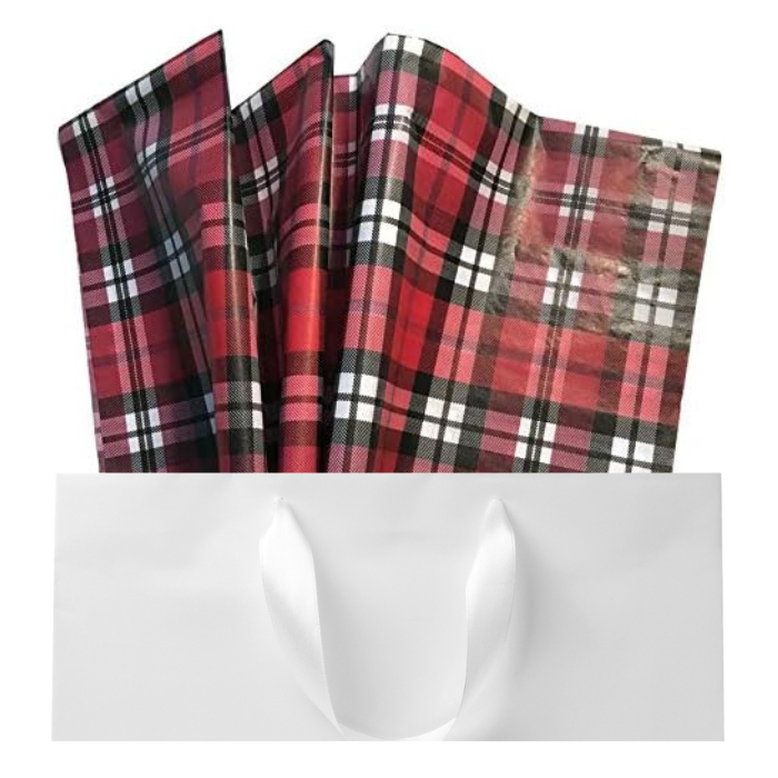 Classic Red Plaid Tissue Paper