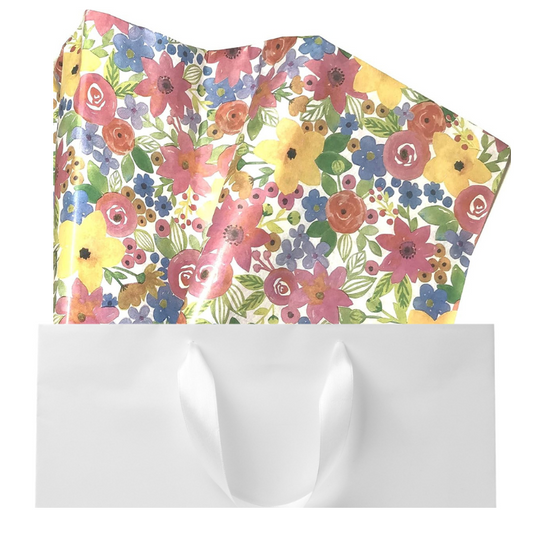 Watercolor Summer Flowers Tissue Paper