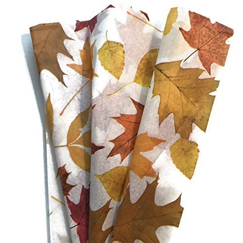 Nature Inspired Tissue Paper (Autumn Leaves)- Printed Tissue Paper for Gift Wrapping - Decorative Gift Tissue Paper, 24 Large Sheets (20x30)